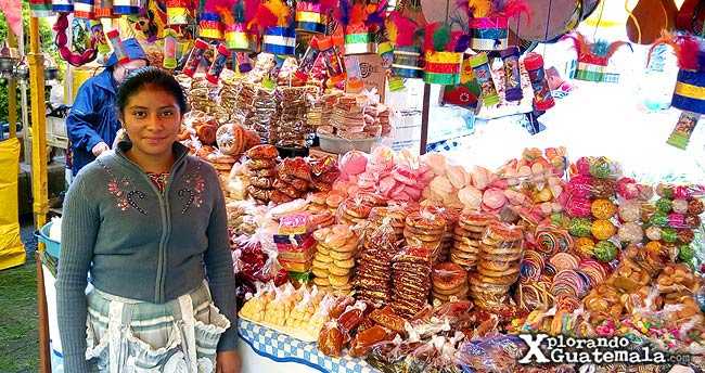 dulces típicos de Guatemala durante la feria Dulces Típicos de feria en Guatemala