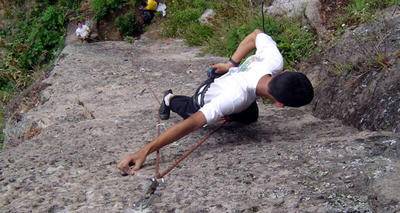 Concentración y tranquilidad al escalar