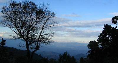 Los rayos en la montaña