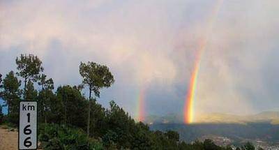 Doble arcoiris en el km166