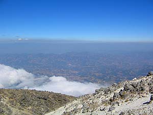 Vista desde la cima del Volcán Tajumulco. Vista desde la cima del Volcán Tajumulco.